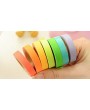 DIY Rainbow Washi Paper Sticker Masking Adhesive Tape (7.5mm*5m/10-Pack)